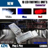 2x Golf MK5 MK6 MK7 7.5 LED VW BLUE Footwell Door Interior Lights unde..